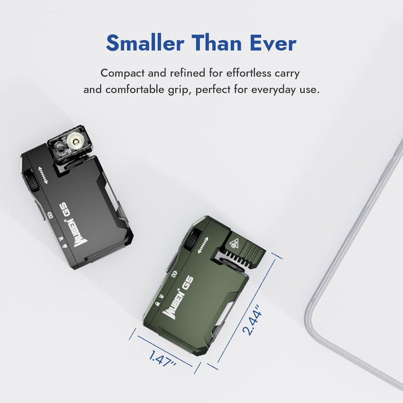 WUBEN مصباح يدوي قابل لإعادة الشحن G5 EDC، 400 لومن مصادر ضوء مزدوجة مصباح يدوي صغير مع ضوء RGB، مصابيح جيب مسطحة محمولة، مصباح يدوي بسلسلة مفاتيح مغناطيسية للطوارئ المنزلية والخارجية (أسود) - Image 3